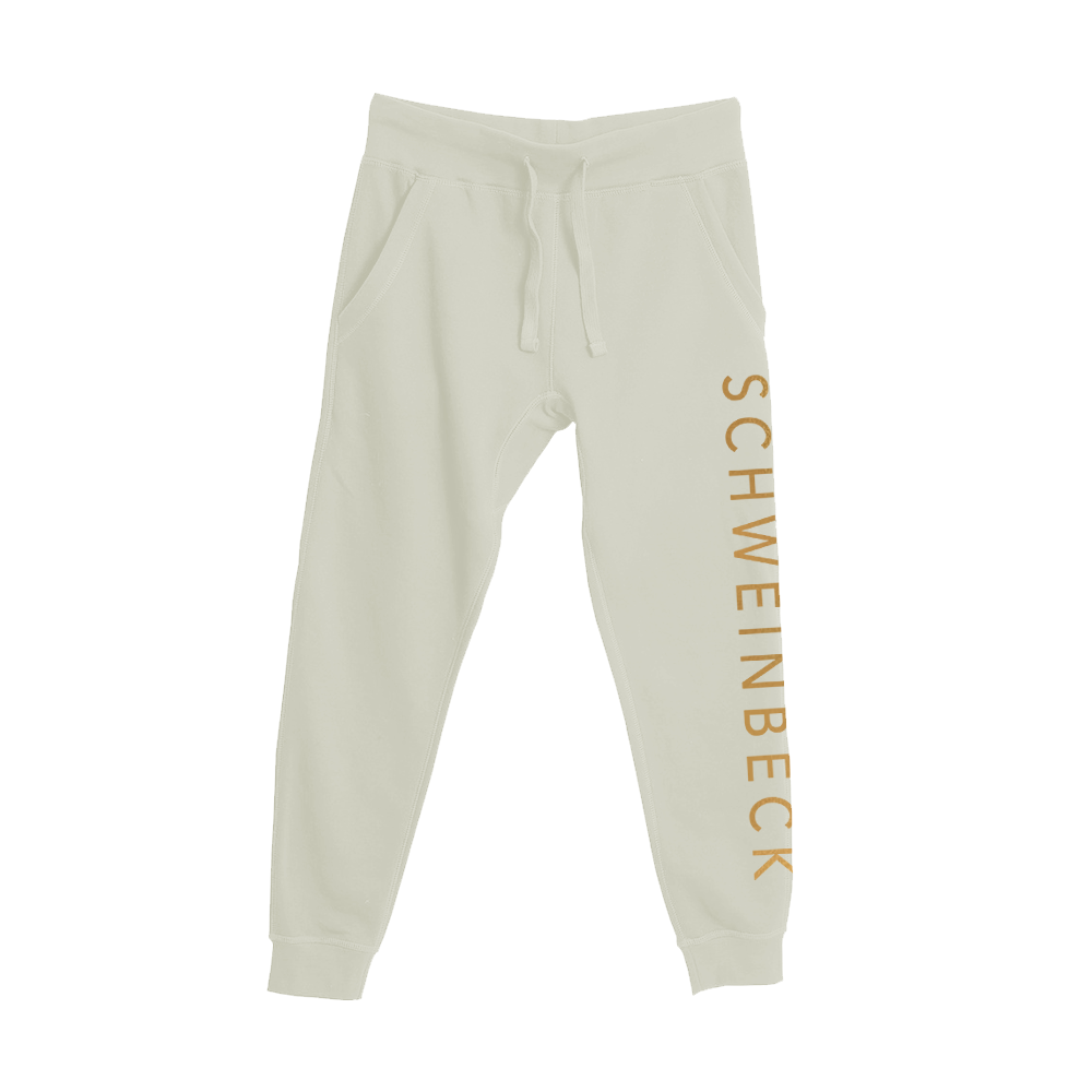 Exclusive Off-White Joggers With Gold Print
